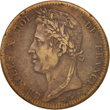 Moneda, COLONIAS FRANCESAS, Charles X, 10 Centimes, 1825, Paris, MBC, Bronce