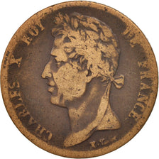 Colonies françaises, Charles X, 5 Centimes, 1830, Paris, TB, Bronze, KM:10.1