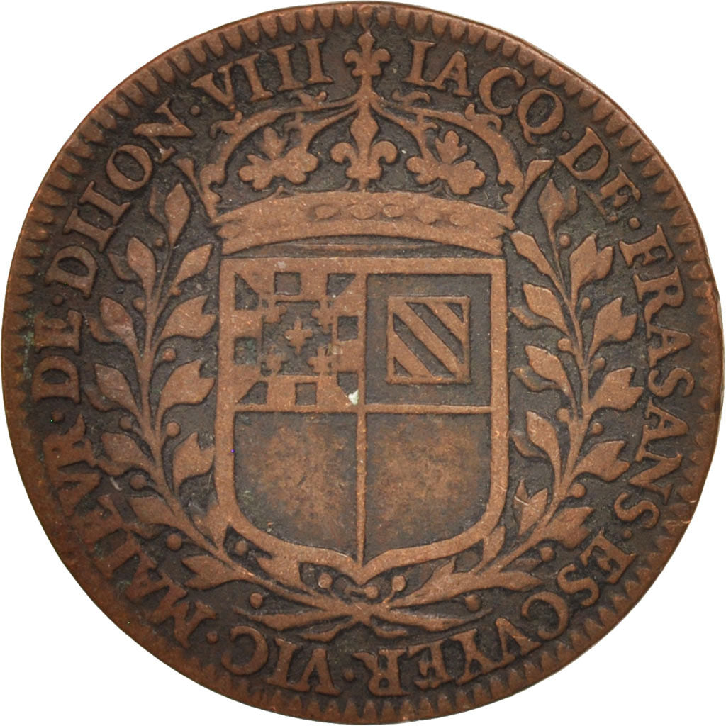 France, Token, Royal, Maire de Dijon, Jacques de Frasans, 1662, EF(40-45)