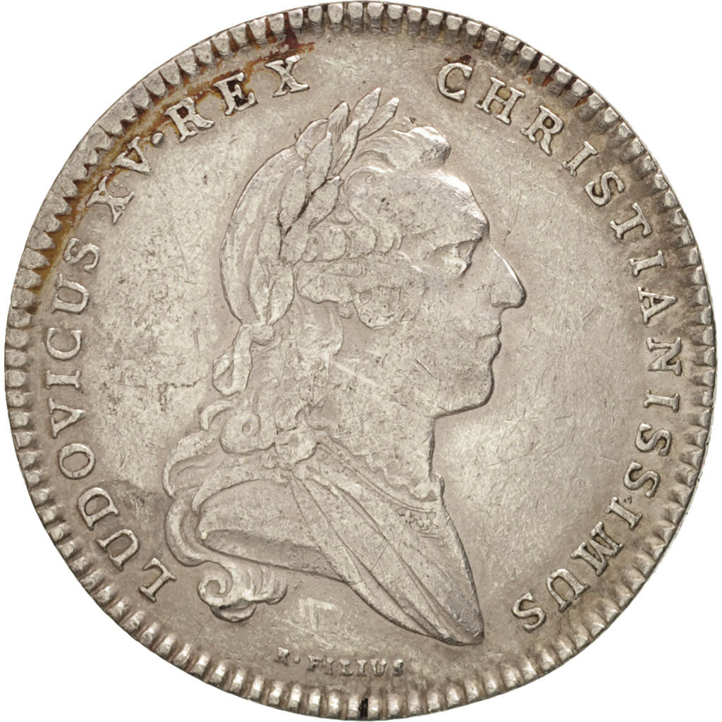 France, Token, Royal, États de Bretagne, Rennes, Louis XV, 1768, Röettiers