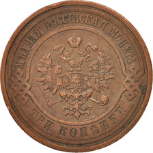 Coin, Russia, Nicholas II, 3 Kopeks, 1915, Saint-Petersburg, EF(40-45), Copper