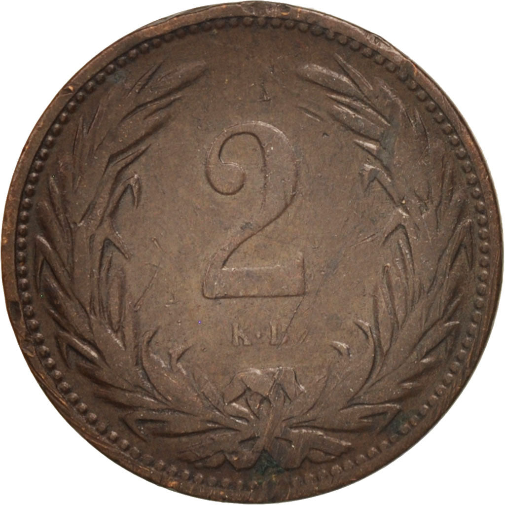 Moneta, Węgry, Franz Joseph I, 2 Filler, 1901, Kormoczbanya, VF(20-25), Bronze