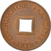 Moneta, Kochinchina Francuska, 2 Sapeque, 1879, Paris, AU(55-58), Bronze, KM:2