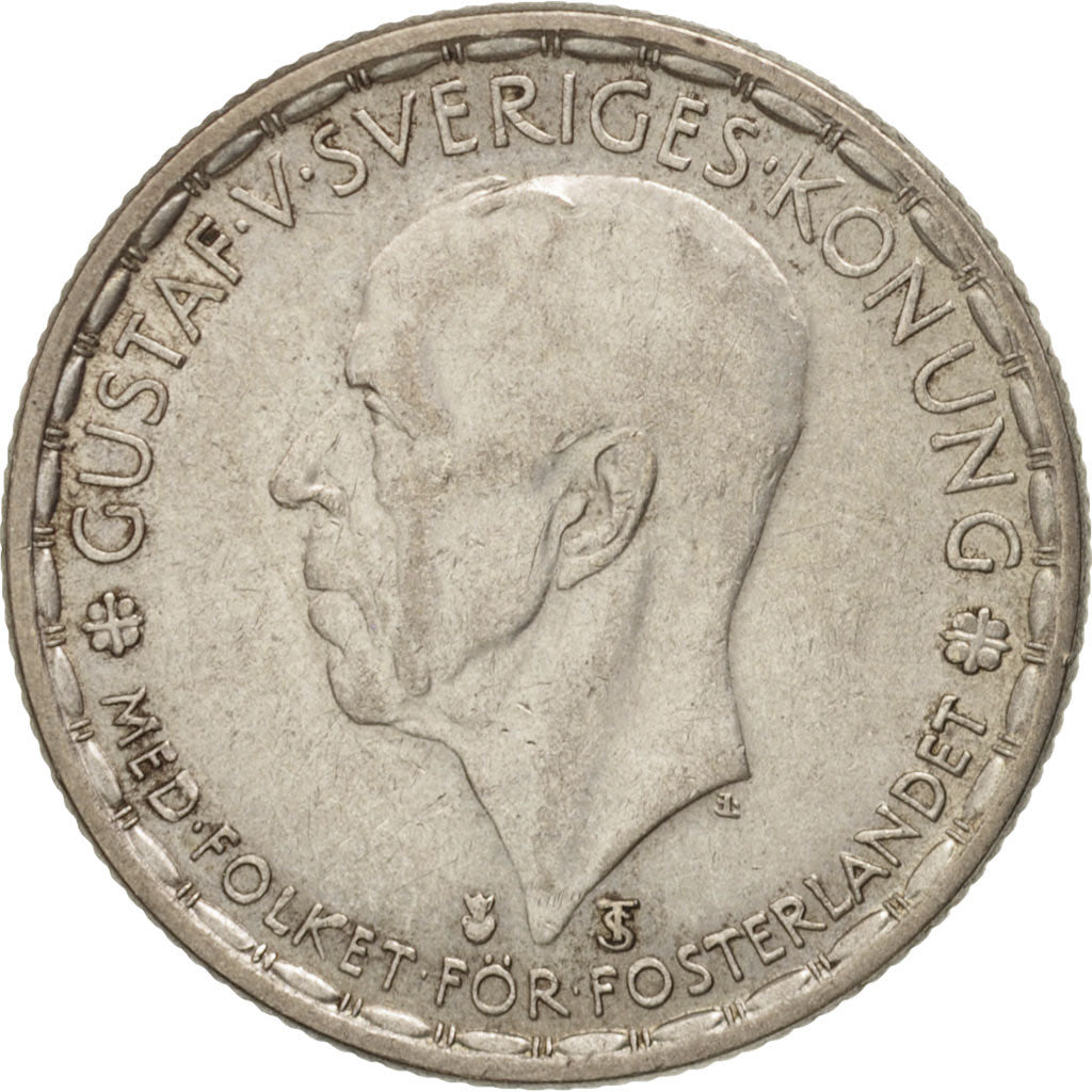 Monnaie, Suède, Gustaf V, Krona, 1950, Stockholm, SUP, Argent, KM:814