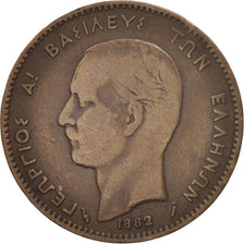 Monnaie, Grèce, George I, 5 Lepta, 1882, TB, Cuivre, KM:54