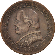Münze, Italien Staaten, PAPAL STATES, Pius IX, Soldo, 5 Centesimi, 1867, Roma
