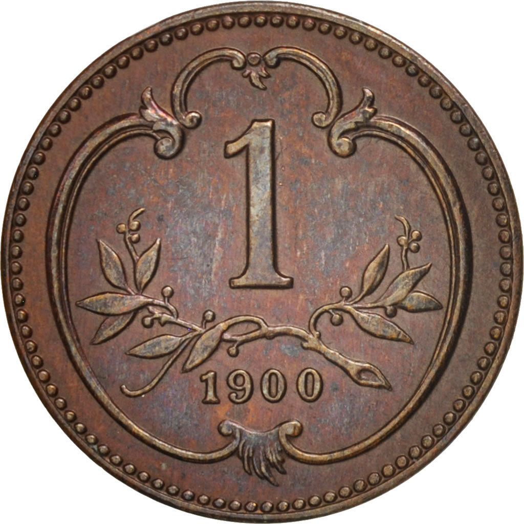 Austria, Franz Joseph I, Heller, 1900, AU(50-53), Bronze, KM:2800