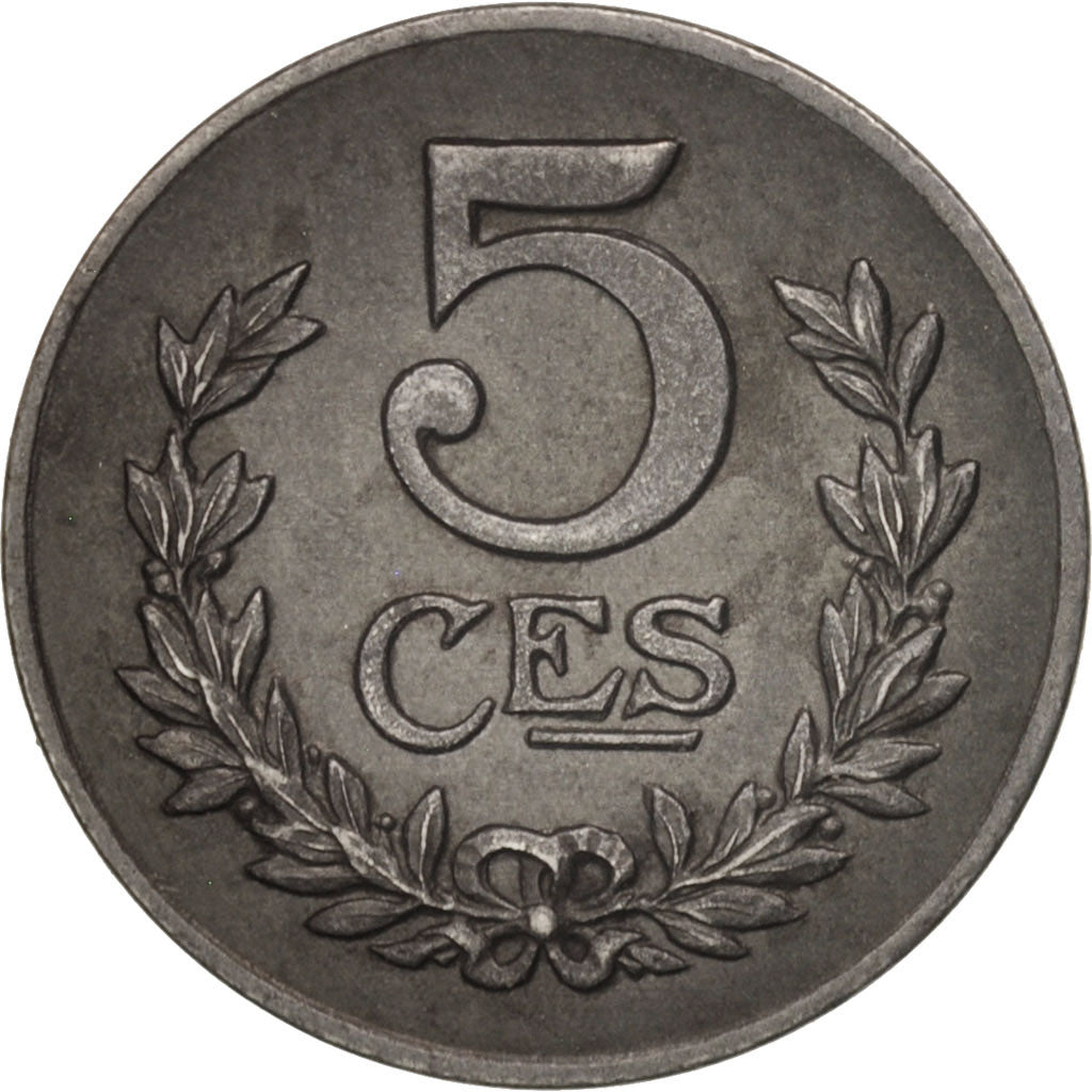 Luxembourg, Charlotte, 5 Centimes, 1922, AU(55-58), Iron, KM:30