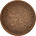 Czechoslovakia, 10 Haleru, 1936, AU(50-53), Bronze, KM:3