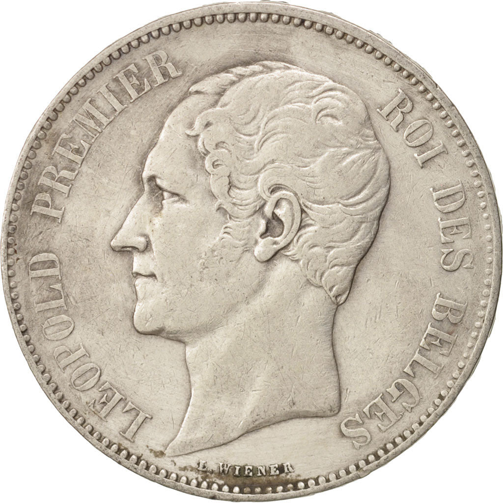 Coin, Belgium, Leopold I, 5 Francs, 5 Frank, 1851, EF(40-45), Silver, KM:17