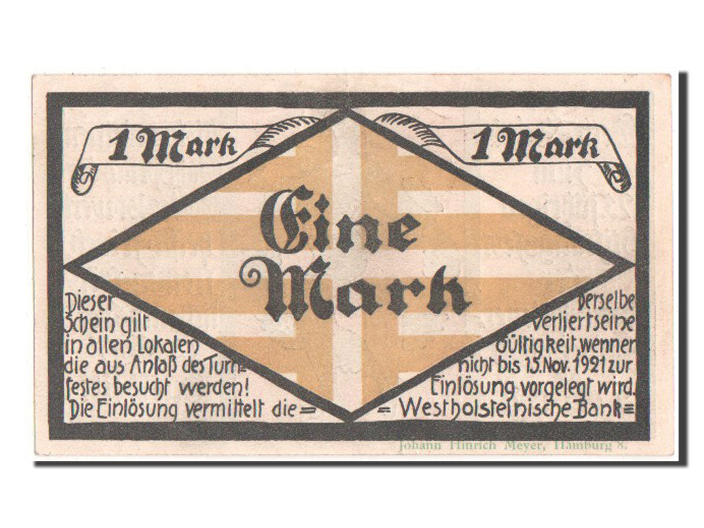 Germany, Blankenese Gemeindesparkasse, 1 Mark, 1921, UNC(60-62), Mehl #116.1