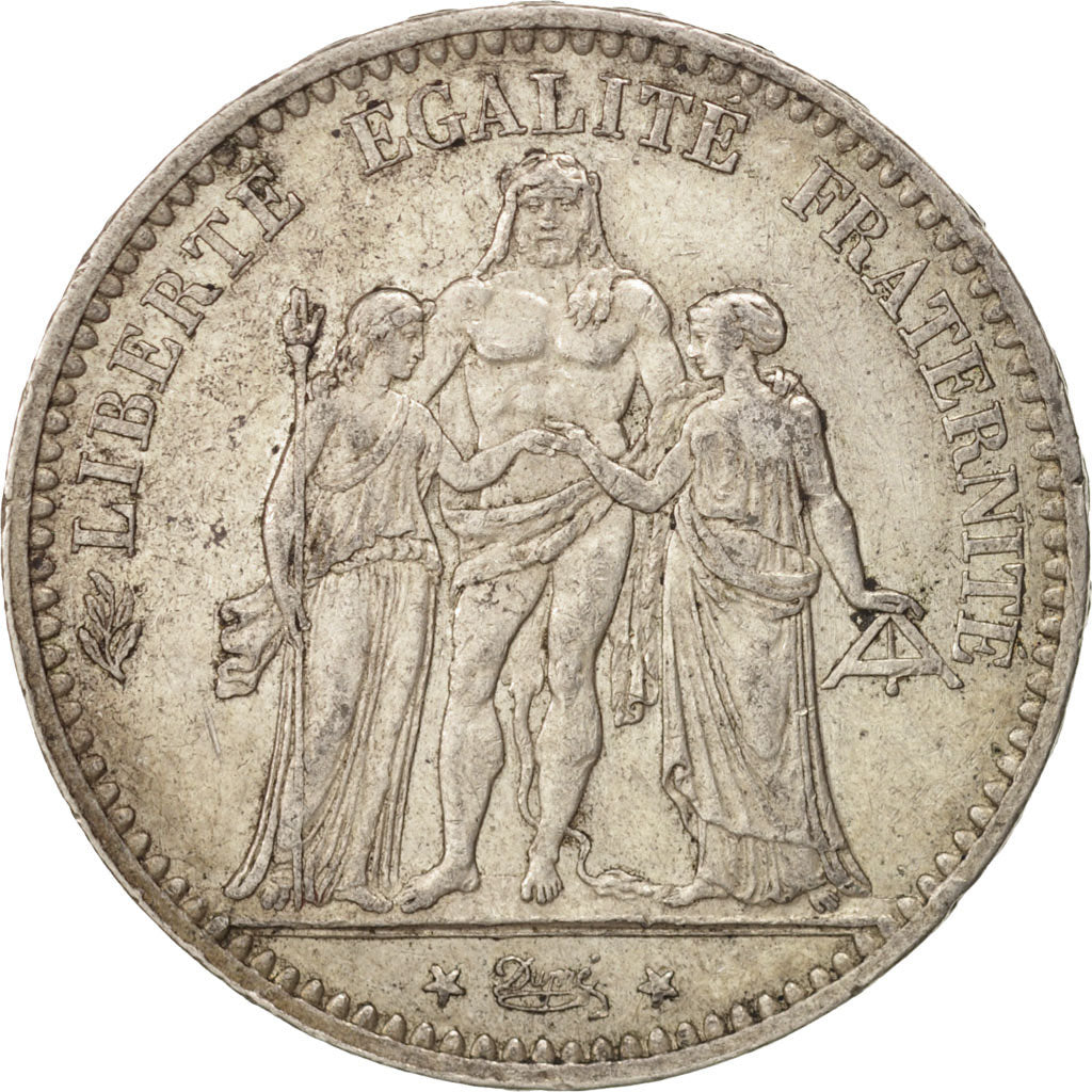France, Hercule, 5 Francs, 1875, Paris, AU(50-53), Silver, KM:820.1
