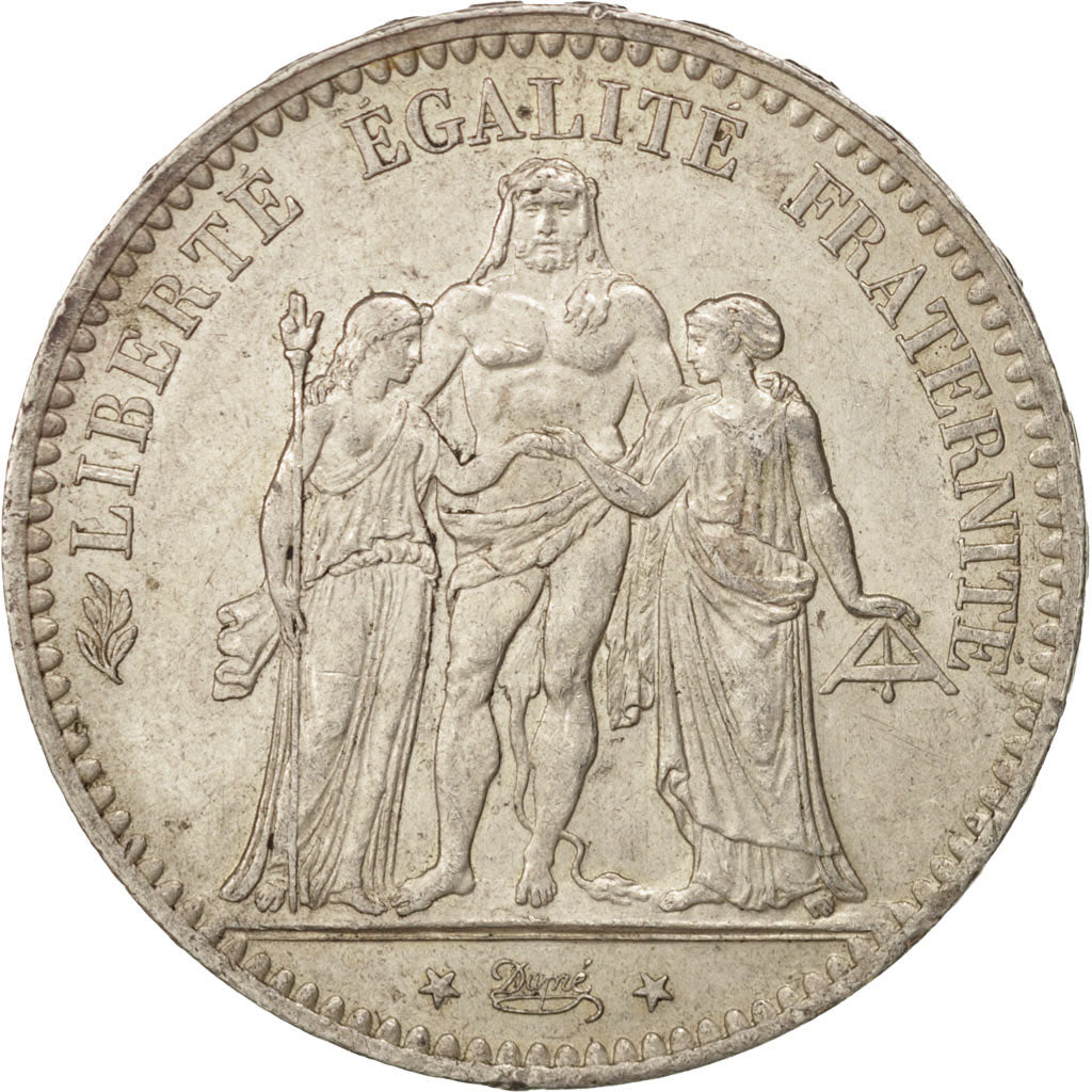 Moneta, Francia, Hercule, 5 Francs, 1876, Paris, SPL-, Argento, KM:820.1