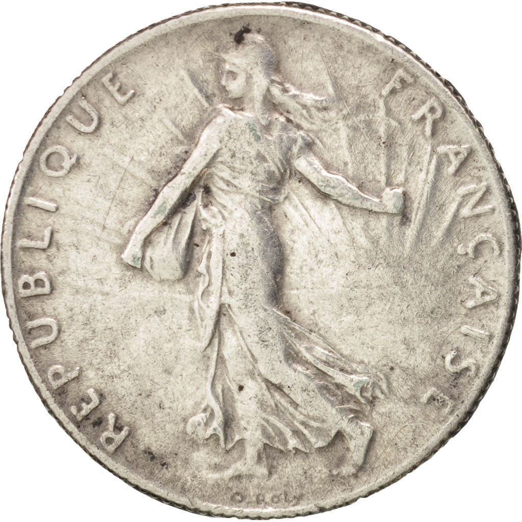 Coin, France, Semeuse, 50 Centimes, 1919, Paris, AU(50-53), Silver, KM:854