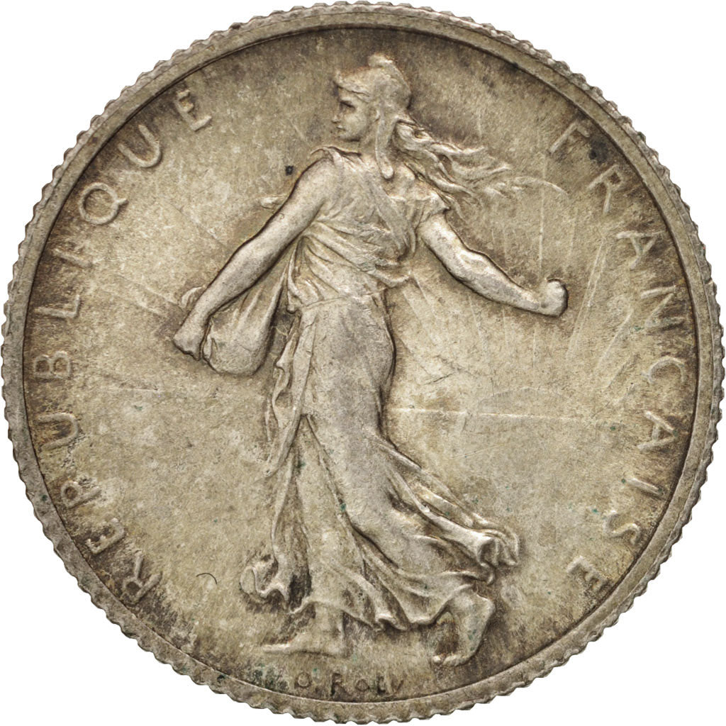 Coin, France, Semeuse, Franc, 1916, Paris, MS(63), Silver, KM:844.1, Gadoury:467