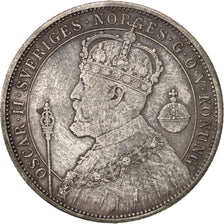 Sweden, Oscar II, 2 Kronor, 1897, EF(40-45), Silver, KM:762