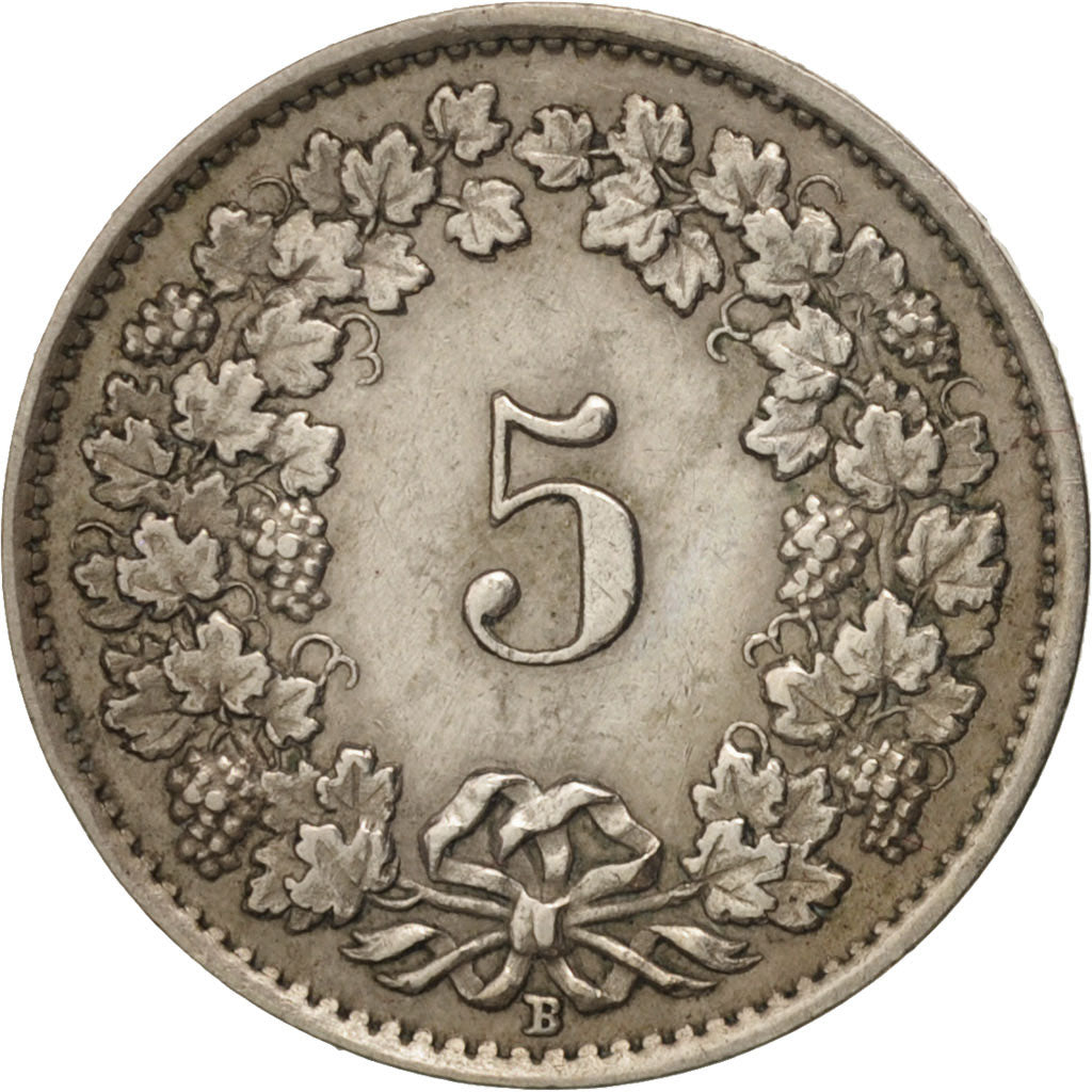 Coin, Switzerland, 5 Rappen, 1928, Bern, EF(40-45), Copper-nickel, KM:26