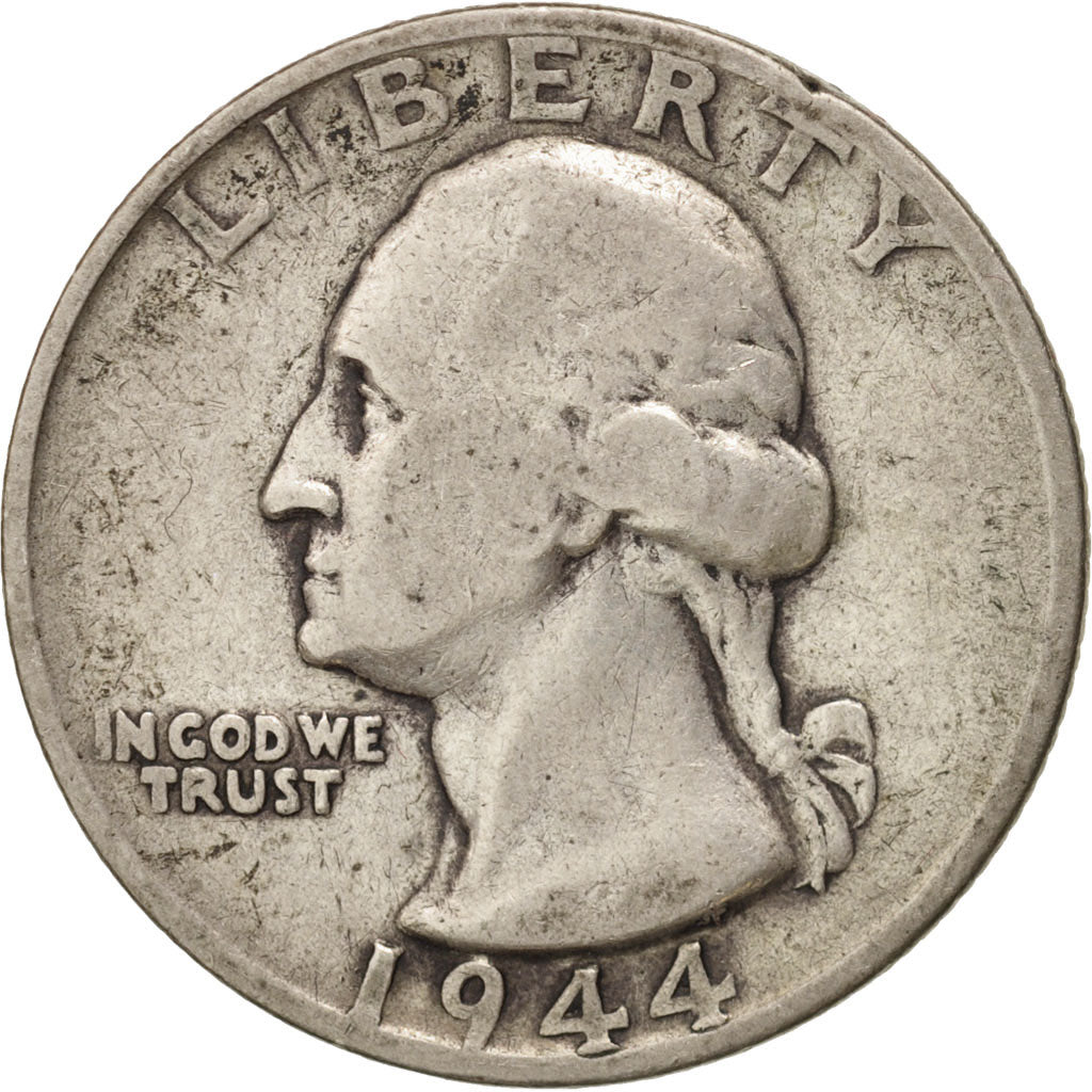 United States, Washington Quarter, Quarter, 1944, U.S. Mint, San Francisco