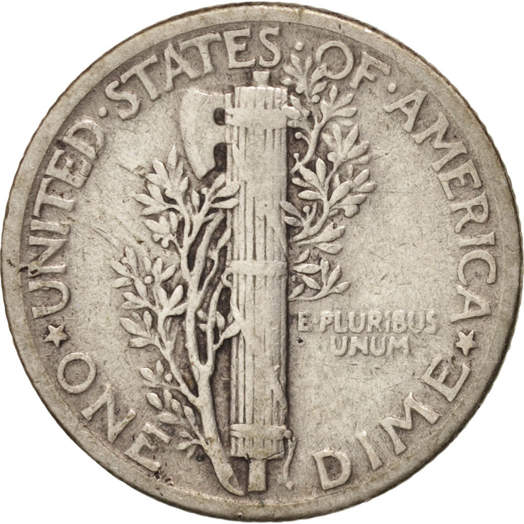 Moneda, Estados Unidos, Mercury Dime, Dime, 1928, U.S. Mint, Philadelphia, BC+