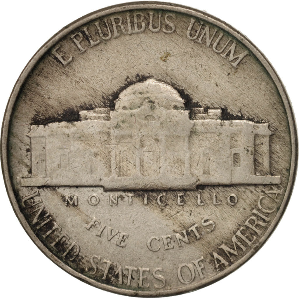 United States, Jefferson Nickel, 5 Cents, 1949, U.S. Mint, Philadelphia