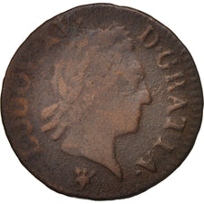 France, Louis XV, Liard à la vieille tête, Liard, 1770, Reims, VF(20-25)