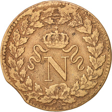 Moneda, Francia, Napoléon I, Decime, 1815, Strasbourg, MBC, Bronce, KM:700