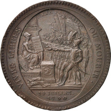 France, 5 Sols, 1792, Birmingham, AU(50-53), Bronze, KM:Tn31