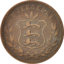 Coin, Guernsey, 8 Doubles, 1864, Heaton, Birmingham, VF(20-25), Bronze, KM:7