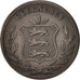 Guernsey, 8 Doubles, 1874, Heaton, Birmingham, AU(50-53), Bronze, KM:7