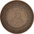 Moneda, Dinamarca, Frederik VIII, 5 Öre, 1908, Copenhagen, MBC, Bronce, KM:806