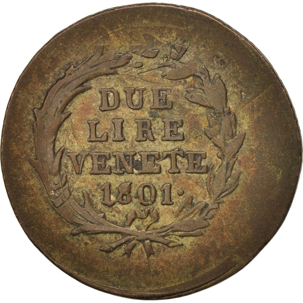 ITALIAN STATES, VENICE, Francesco II d'Absburgo-Lorena, 2 Lire, 1801, Venice