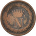 États italiens, KINGDOM OF NAPOLEON, 10 Centesimi, 1812, Milan, B+, Argent