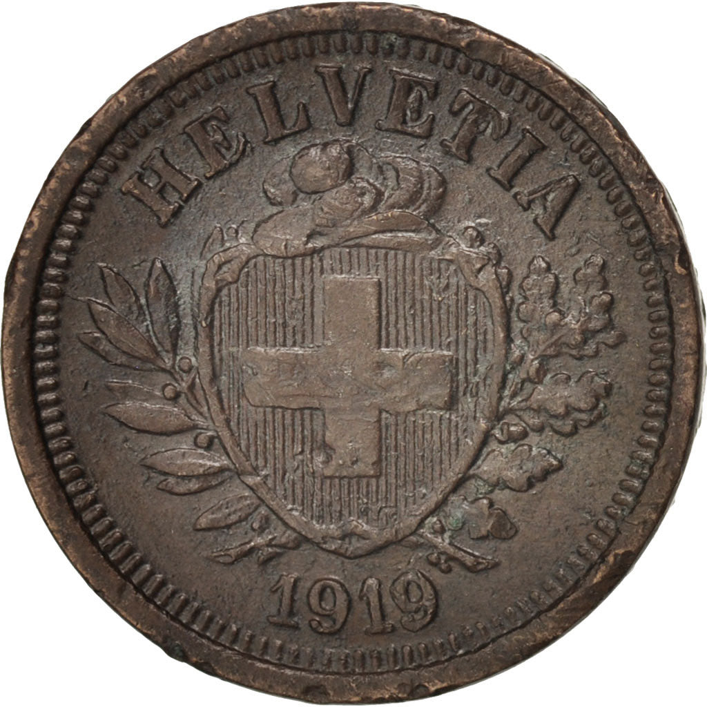 Switzerland, Rappen, 1919, Bern, EF(40-45), Bronze, KM:3.2