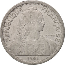 FRENCH INDO-CHINA, 20 Cents, 1945, Paris, TTB+, Aluminium, KM:29.1