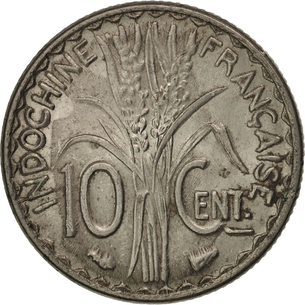 Coin, FRENCH INDO-CHINA, 10 Cents, 1940, Paris, AU(50-53), Nickel, KM:21.1