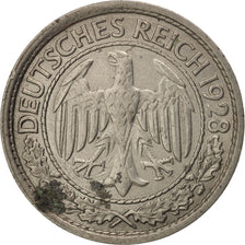 Coin, GERMANY, WEIMAR REPUBLIC, 50 Reichspfennig, 1928, Muldenhütten