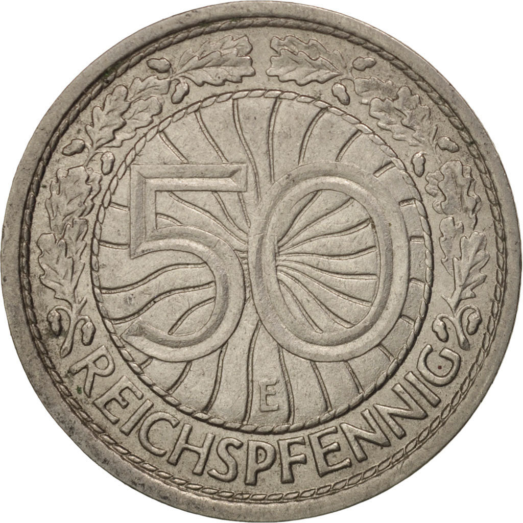 Coin, GERMANY, WEIMAR REPUBLIC, 50 Reichspfennig, 1928, Muldenhütten