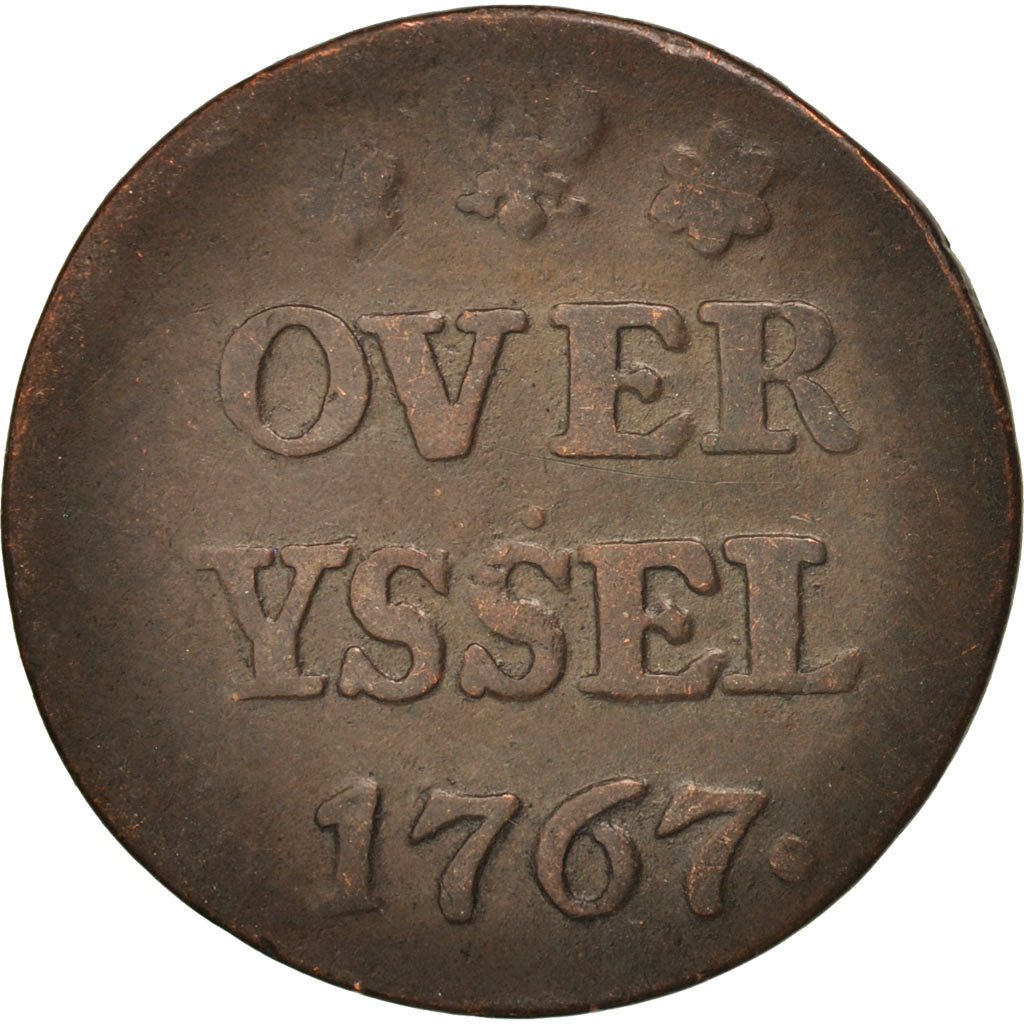 Monnaie, Pays-Bas, OVERYSSEL, Duit, 1767, TB, Cuivre, KM:90