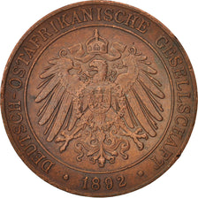 AFRICA ORIENTALE TEDESCA, Wihelm II, Pesa, 1892, BB+, Rame, KM:1