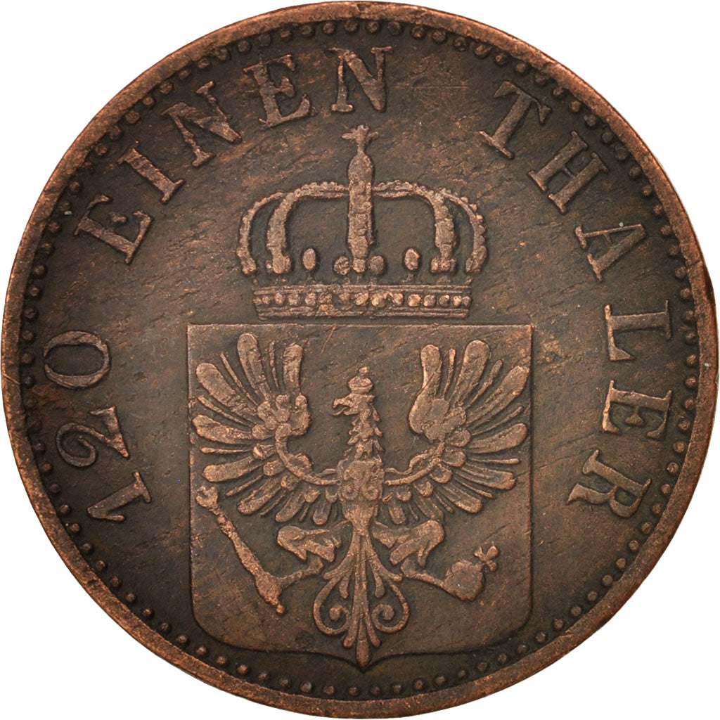 Coin, German States, PRUSSIA, Wilhelm I, 3 Pfennig, 1867, Berlin, AU(50-53)
