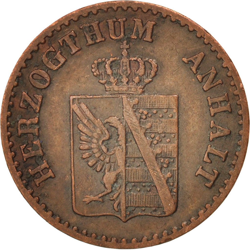 Moneta, Stati tedeschi, ANHALT-BERNBURG, Alexander Carl, Pfennig, 1864, BB
