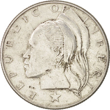 Liberia, 50 Cents, 1960, Heaton, EF(40-45), Silver, KM:17