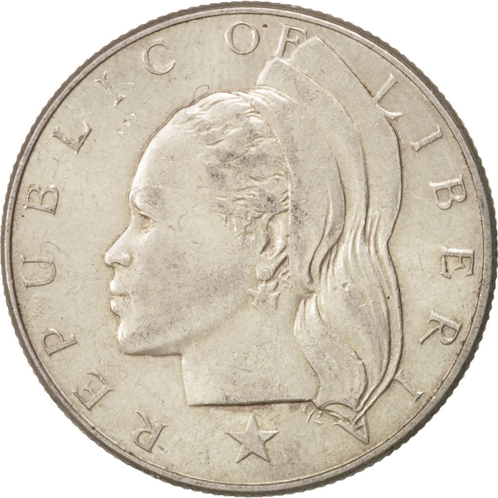 Coin, Liberia, 50 Cents, 1960, Heaton, AU(55-58), Silver, KM:17