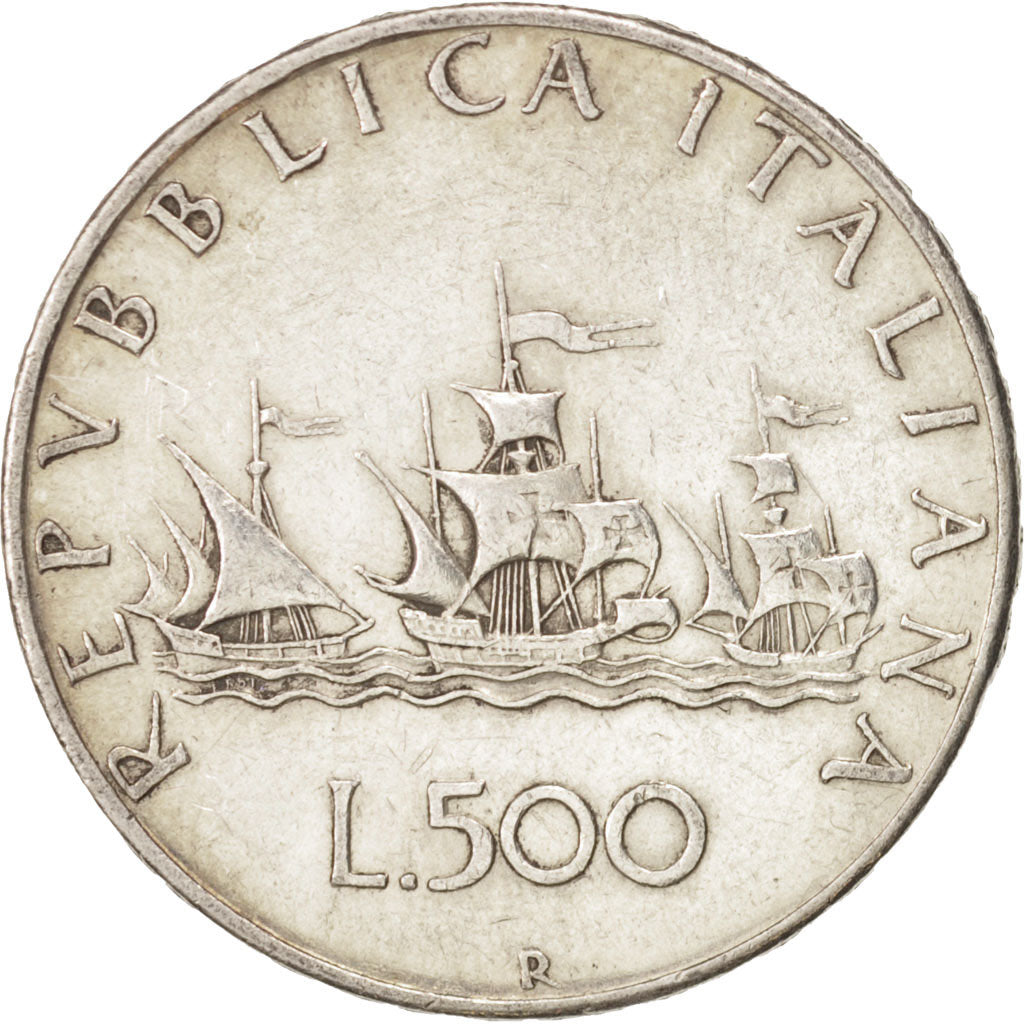 Italy, 500 Lire, 1958, Rome, AU(50-53), Silver, KM:98