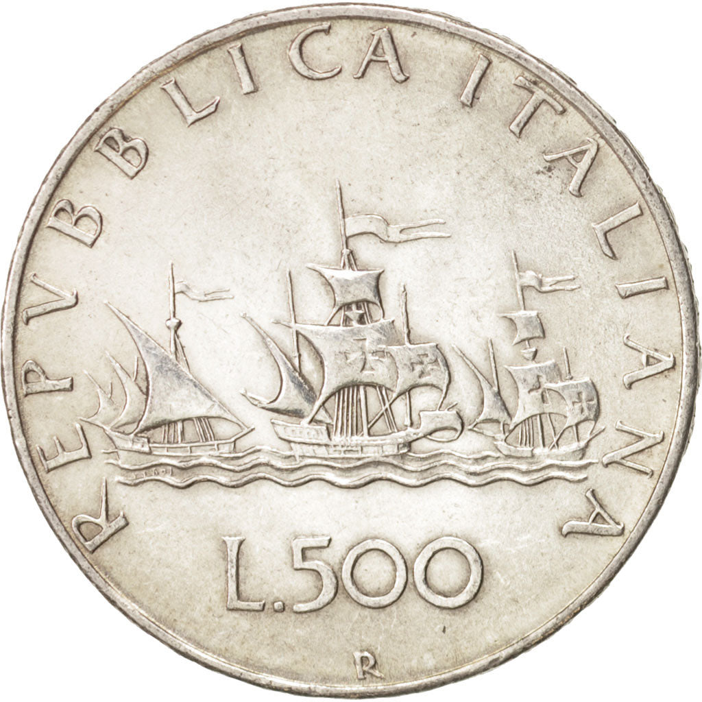 Italy, 500 Lire, 1958, Rome, AU(55-58), Silver, KM:98