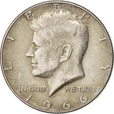 Coin, United States, Kennedy Half Dollar, Half Dollar, 1966, U.S. Mint