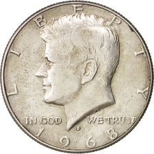 Coin, United States, Kennedy Half Dollar, Half Dollar, 1968, U.S. Mint, Denver