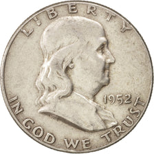 Coin, United States, Franklin Half Dollar, Half Dollar, 1952, U.S. Mint