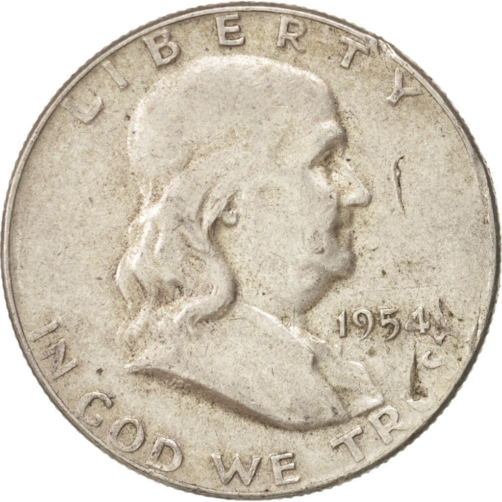 Münze, Vereinigte Staaten, Franklin Half Dollar, Half Dollar, 1954, U.S. Mint