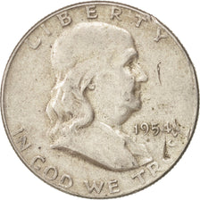 Münze, Vereinigte Staaten, Franklin Half Dollar, Half Dollar, 1954, U.S. Mint